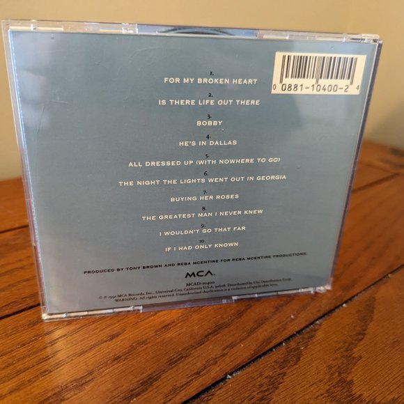 For My Broken Heart by Reba McEntire (CD, Oct-1991 MCA) Great early recording! - Picture 3 of 3